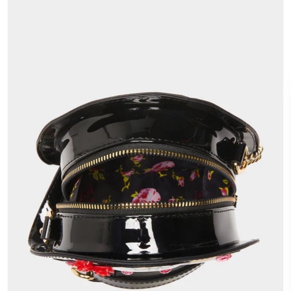 New Betsey Johnson GINGERBREAD BONES CROSSBODY BLACK MULTI - Picture 8 of 9